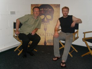 Dean working for UK Horror Scene interviewing Hollywood actor Tony Curran